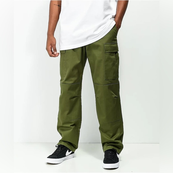 Empyre Loose Fit Olive Cargo Skate Pants Size 32 - Picture 1 of 8